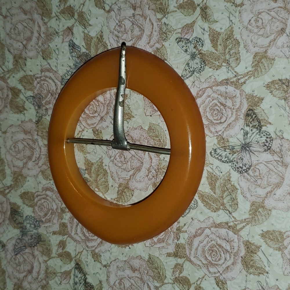 Vintage Bakelite Belt Buckle Fashion Accessory Tested